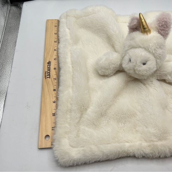Baby Unicorn Soft Plush Security Blanket Stuffed Animal Fuzzy Soft White Toy. - Picture 3 of 9